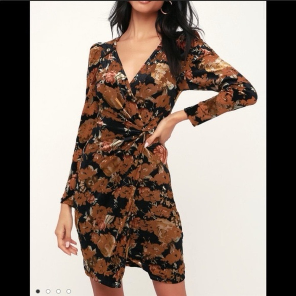 ASTR the label velvet burnout dress
